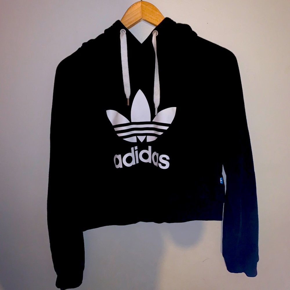 Adidas cropped hoodie size small